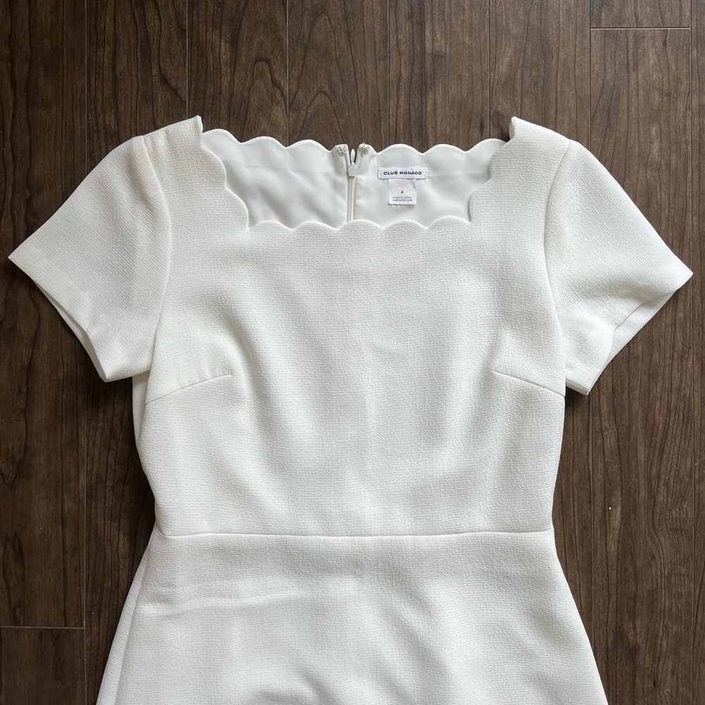 Club Monaco Scallop Mini Dress - Picture 2 of 3